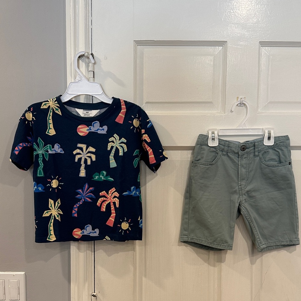 Bundle of H&M Boys Graphic T-Shirt and Shorts